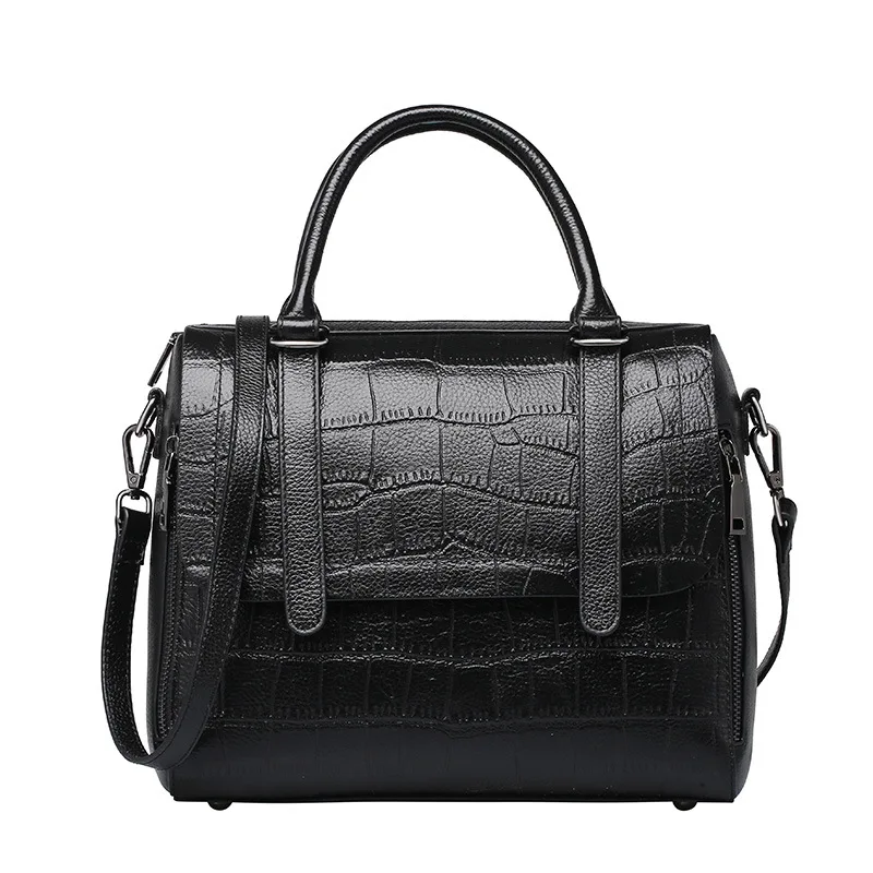 2018 Hot selling women handbag crocodilian pattern lady genuine leather handbag