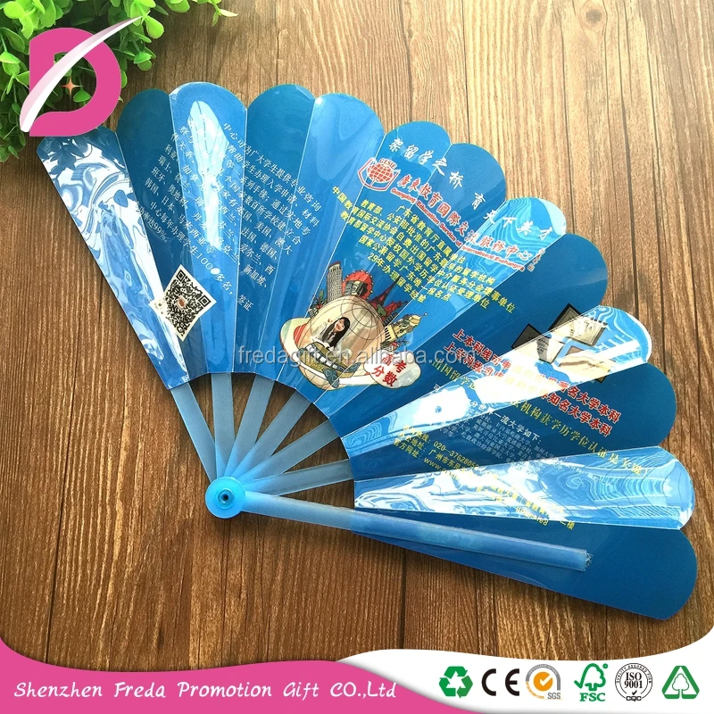 
Custom printed hand held folding fans /cheap transparent plastic hand crank fan 
