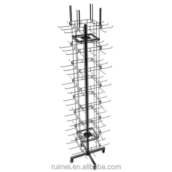 Practical Metal Wire Rotating Keychain Display Stand