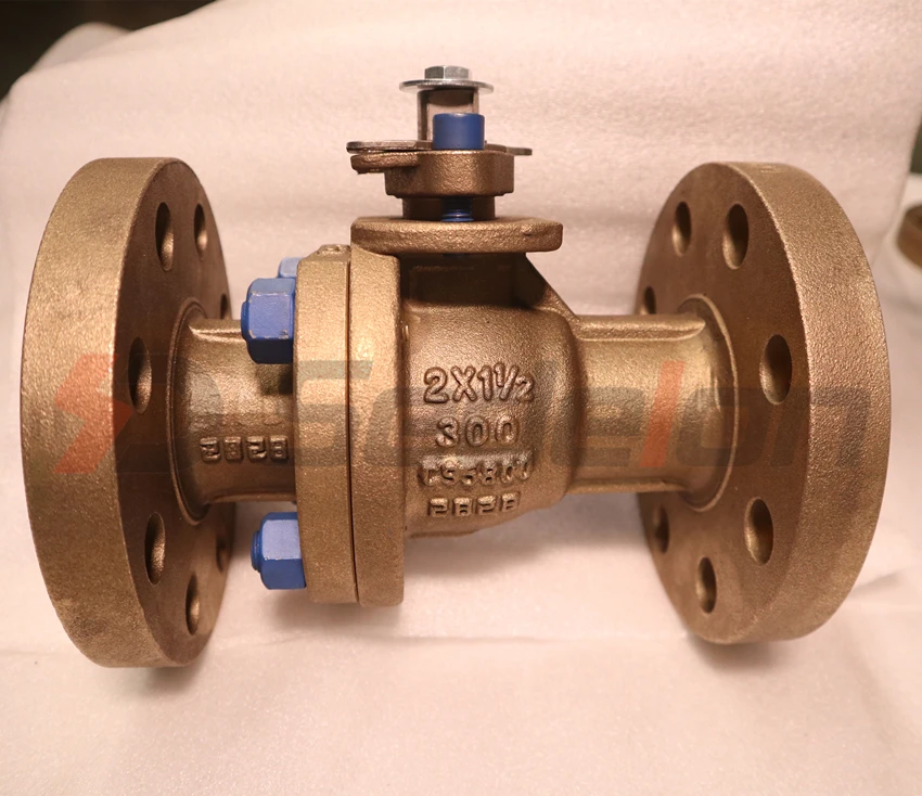 
API 6D Bronze Copper Flanged Ball Valve 2inch Class 300LB C95800 