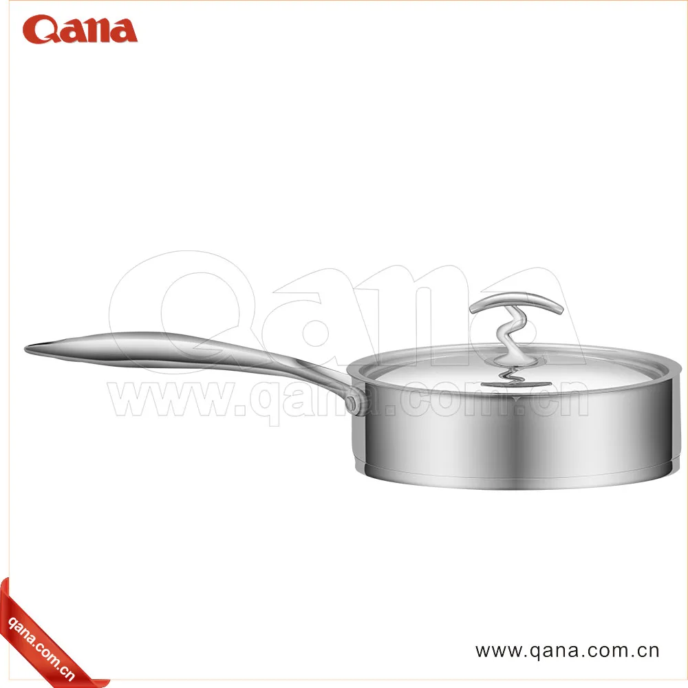 QANA Factory Wholesale OEM Stainless Steel kitchen accessory induction Cookware Set soup stock cooking pot fry pan nonstick