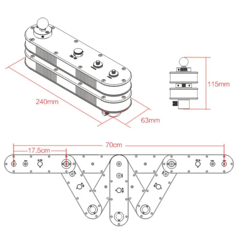 Professional auto panning linear motion 4X slider extension crane for flim shoot jib video camera slider