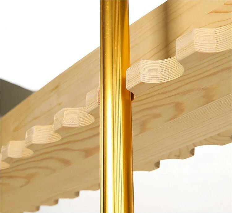 30 holes wooden fishing rod rack for sale made in china