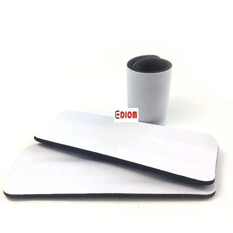 EDIOM Wholesale Eco-friendly White Blank Neoprene Snap Wrap Beer Bottle Cooler
