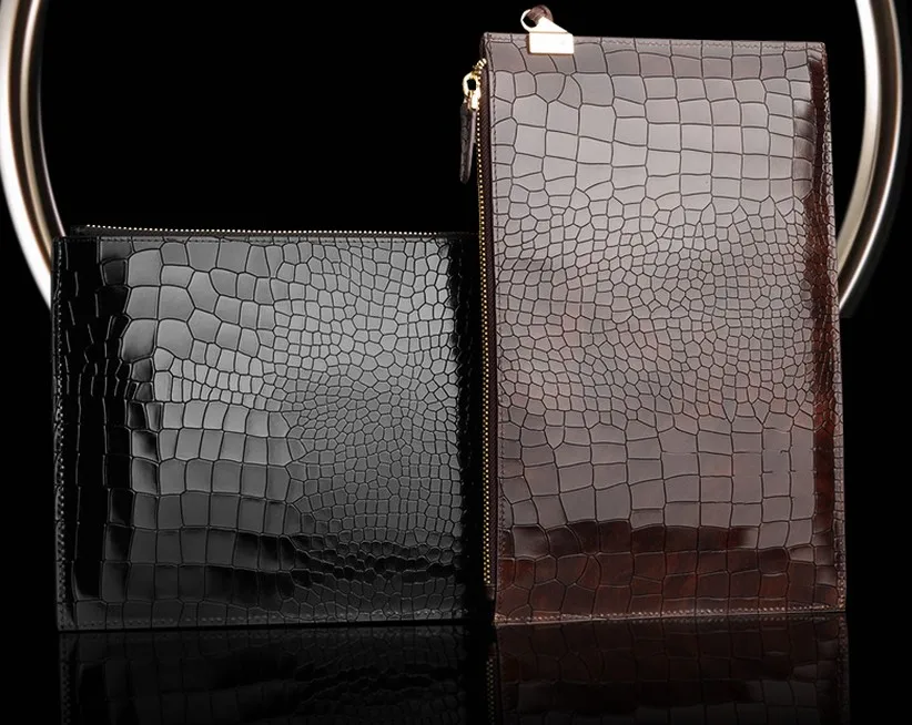 Good quality hot selling Genuine leather Men Fashion and trendy custom phone crocodile wallet for sale