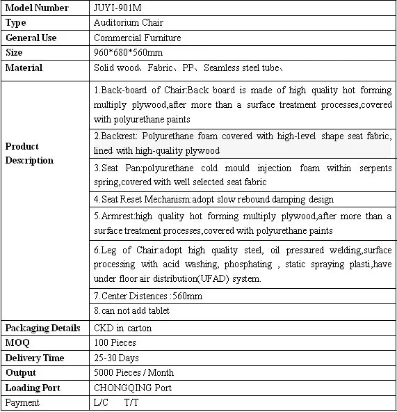 
JY-901 2019 VIP Movable Interlocking Portable Church Chair Theater Chairs Cinema Auditorium Seats with fabric cover 