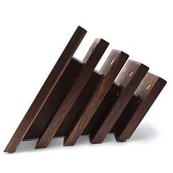 2021 magnetic knife block sets holder with beech walnut wood material