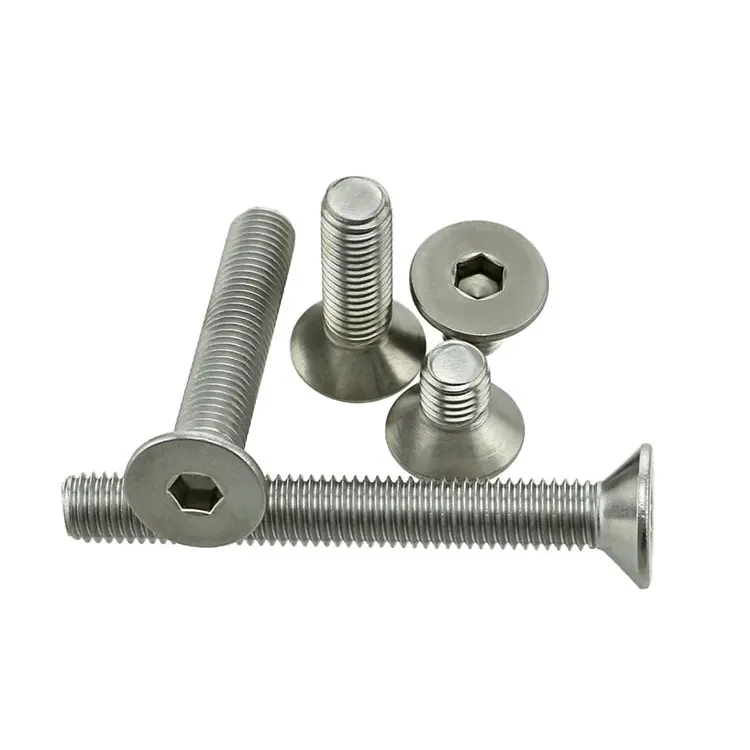 M5 x 16mm Stainless Steel Male Thread Hex Socket Countersunk Flat Head Screw