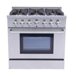 Бытовая кухонная техника, газовая плита с 4 горелками, духовка