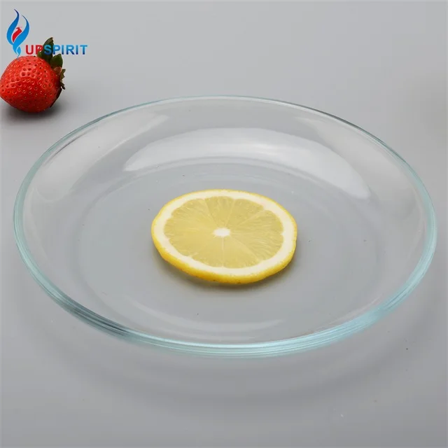 High Quality 8 Inch Clear Tempered Glass Round Salad Plate for Serving and Holding Food
