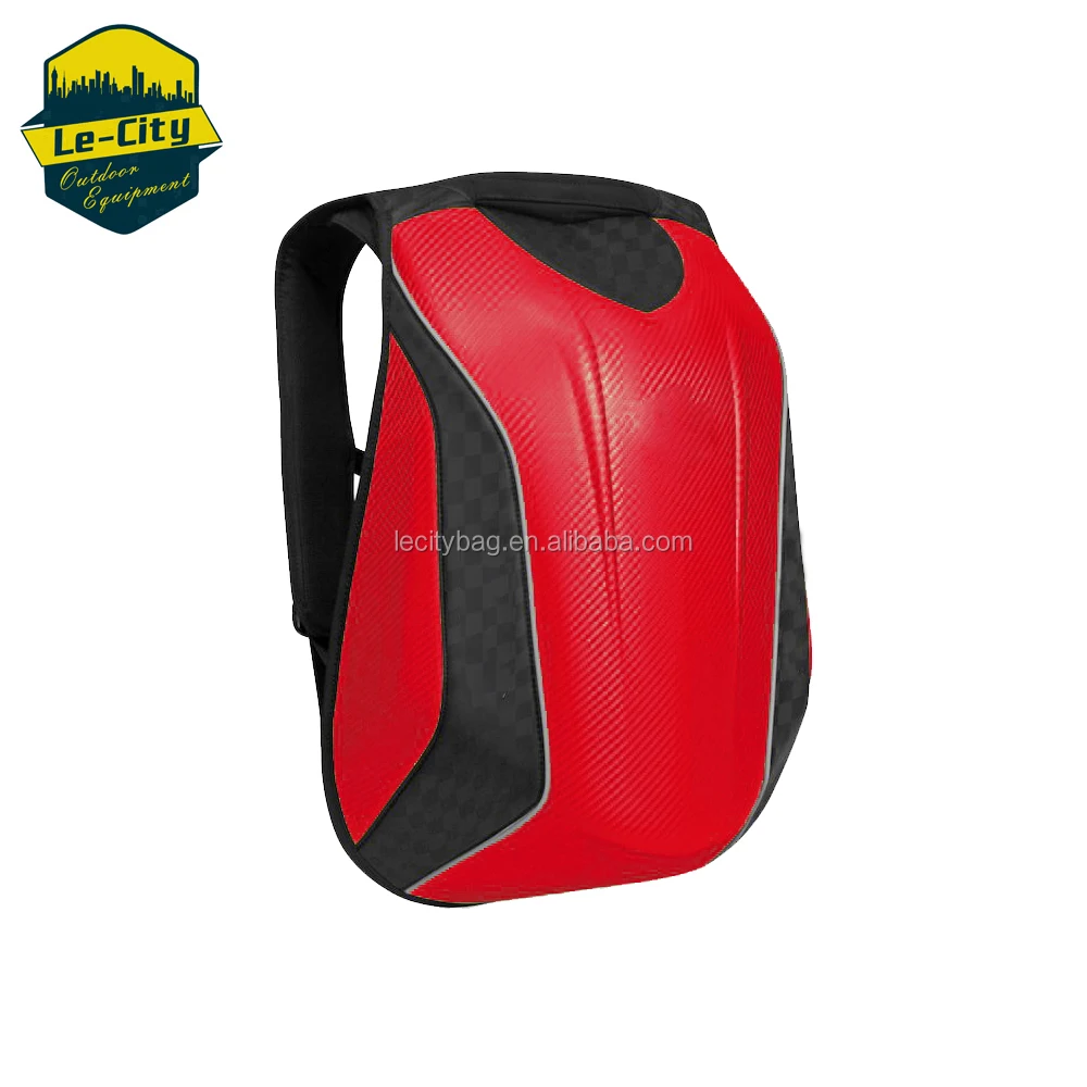 2018 best Hot Sale hard shell motorcycle bag backpack,shoe helmet laptop sleeve compartment function riding cycling pack