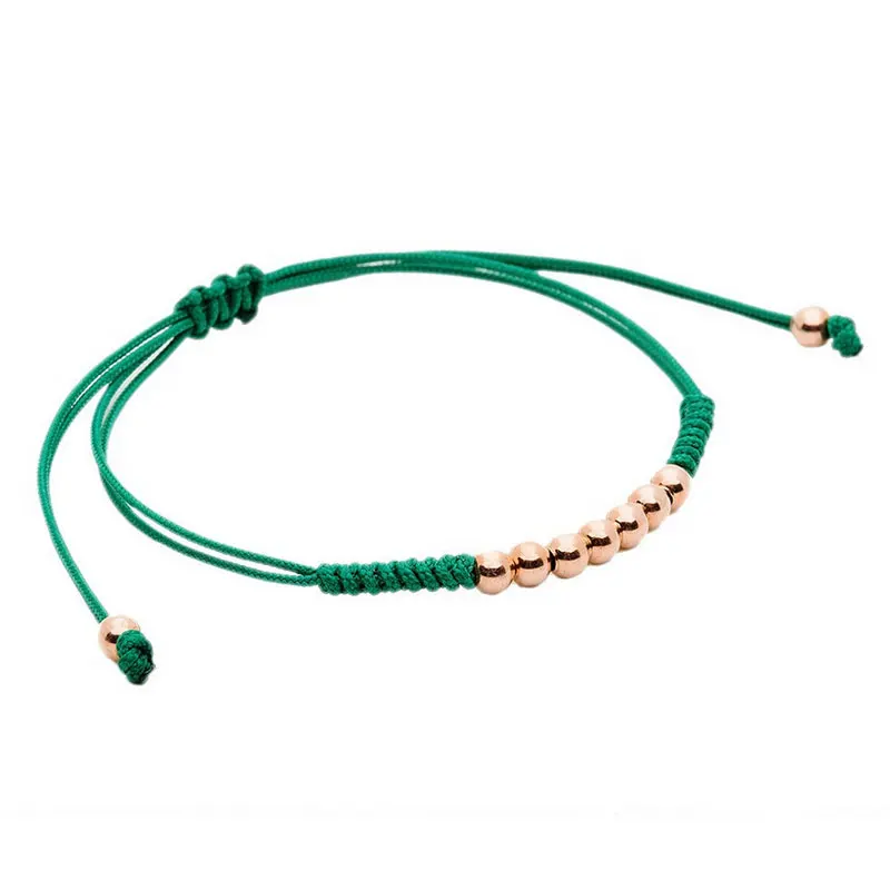 Миниатюрные шарики браслет грани серебряный шар с раздвижным узлом