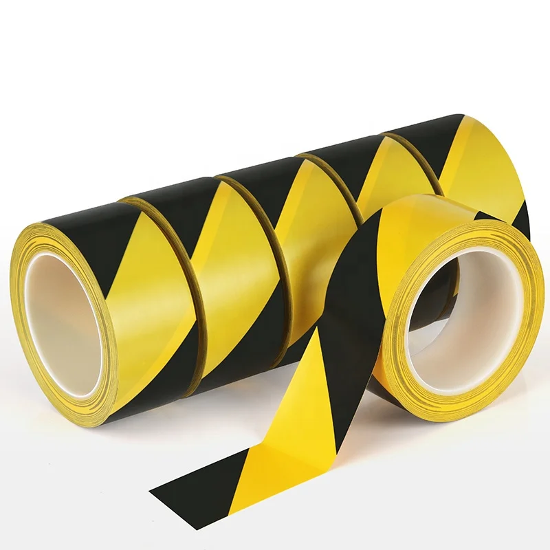 
7cm wear-resistant underground detectable yellow black red and white PVC barrier warn hazard safety caution warning tape 