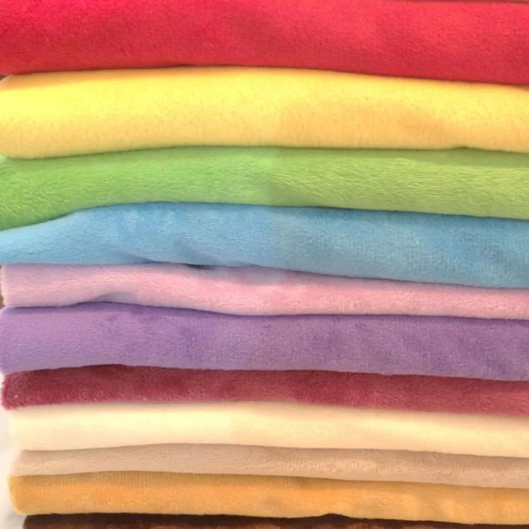 Textile Fabric 100% Polyester Crystal Super Soft Velvet for Plush Toys, Pillow, Blankets