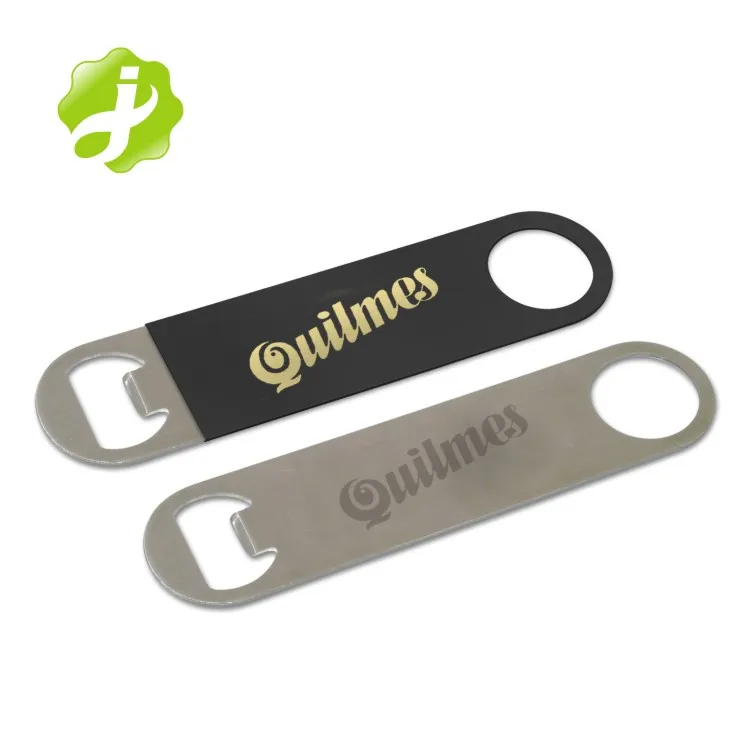 custom Stainless steel Glue logo Epoxy bar blade bottle opener
