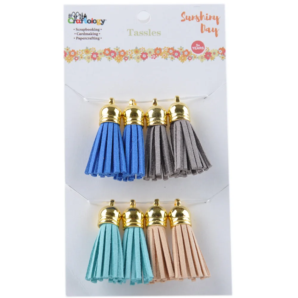 Hot sales high quality factory pice leather tassel keychain