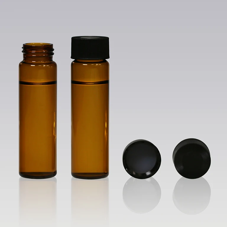 27.5*57mm 20ml Sample Storage Screw Neck Borosilicate Glass vial for water analysis EPA VOA TOC Vials with 24-400 cap