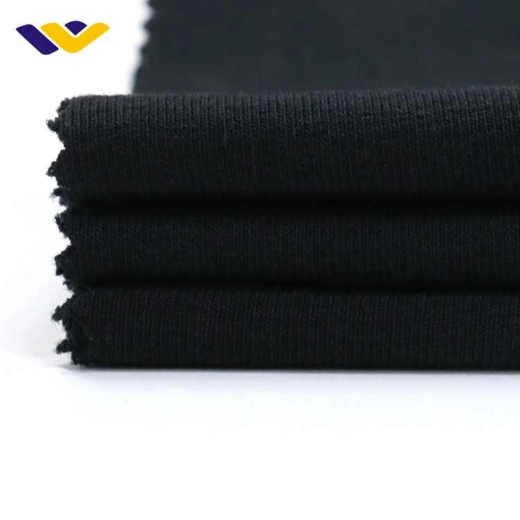 100% хлопчатобумажная трикотажная ткань в рубчик 340gsm