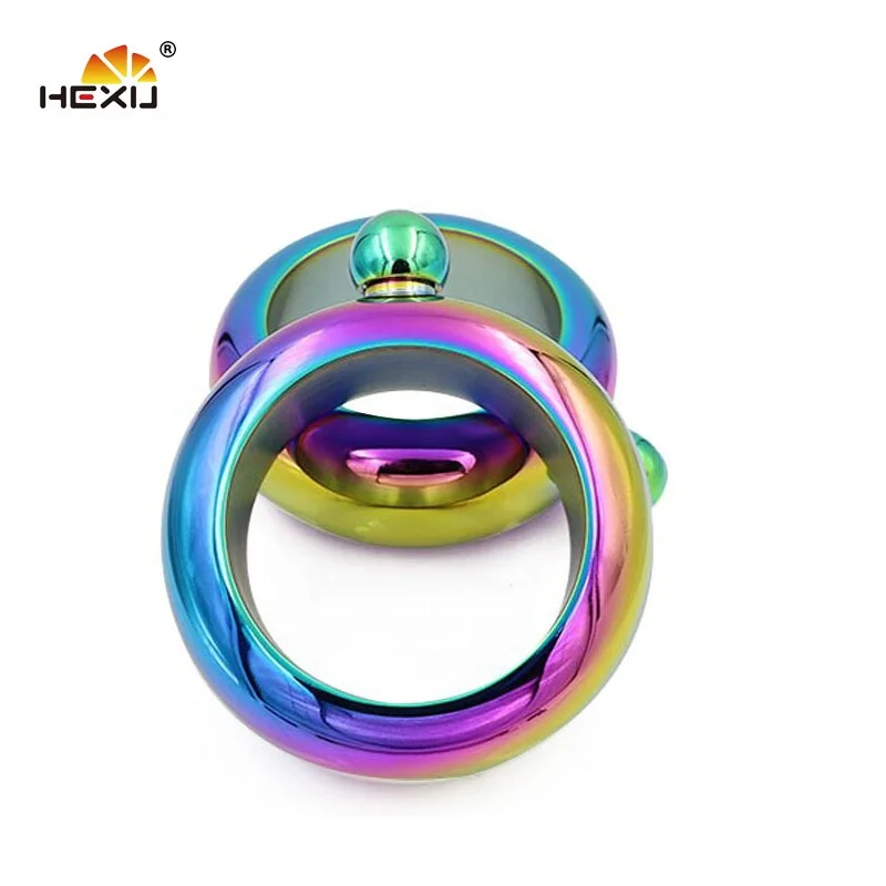 3.5oz Stainless Steel Bling Bling Wristlet Sharp Bangle Bracelet Hip Flask