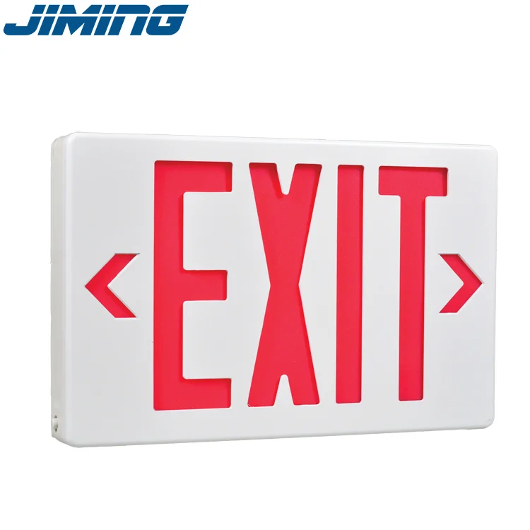 Made by JIMING UL & cUL Approved Hotel use NFPA Exit Sign LED -CHINA TOP 1 Emergency egress lighting battery backup