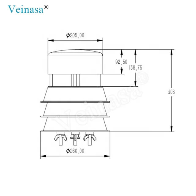  Veinasa-CXS01 мини-метеостанция ультразвуковой Анемометр скорости ветра и