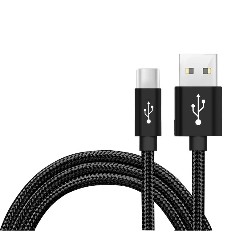 
2019 Amazon Aluminum Alloy Nylon Braid 1 Meter USB 3.0 Type C Charge and Data Cable for Android Phones 