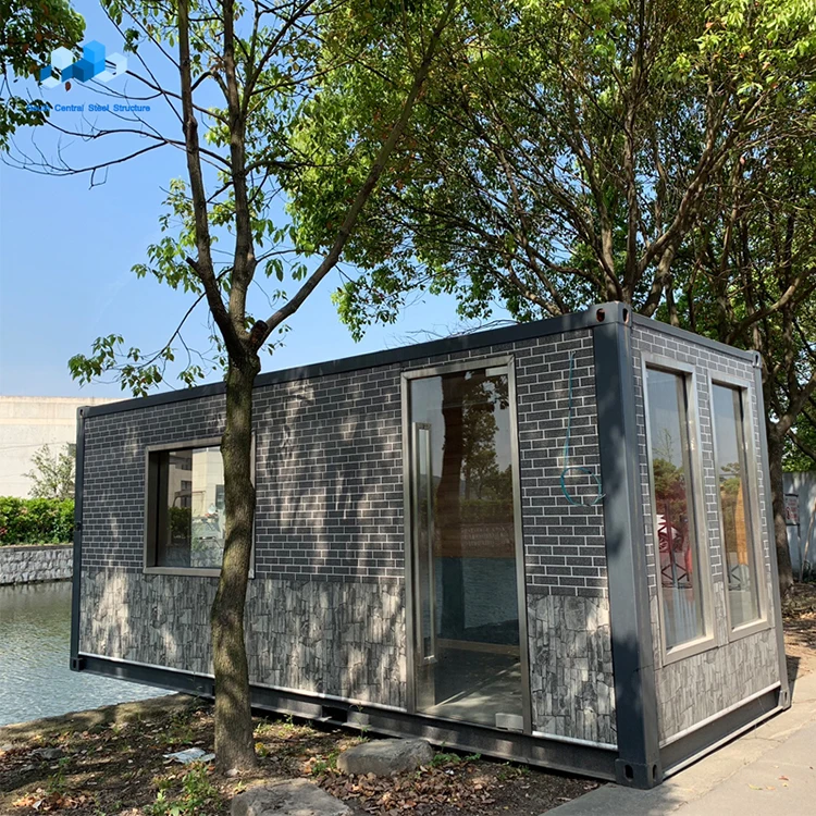 chinese modern modular low price prefab light steel structure frame flat pack insulated furnished container boat house