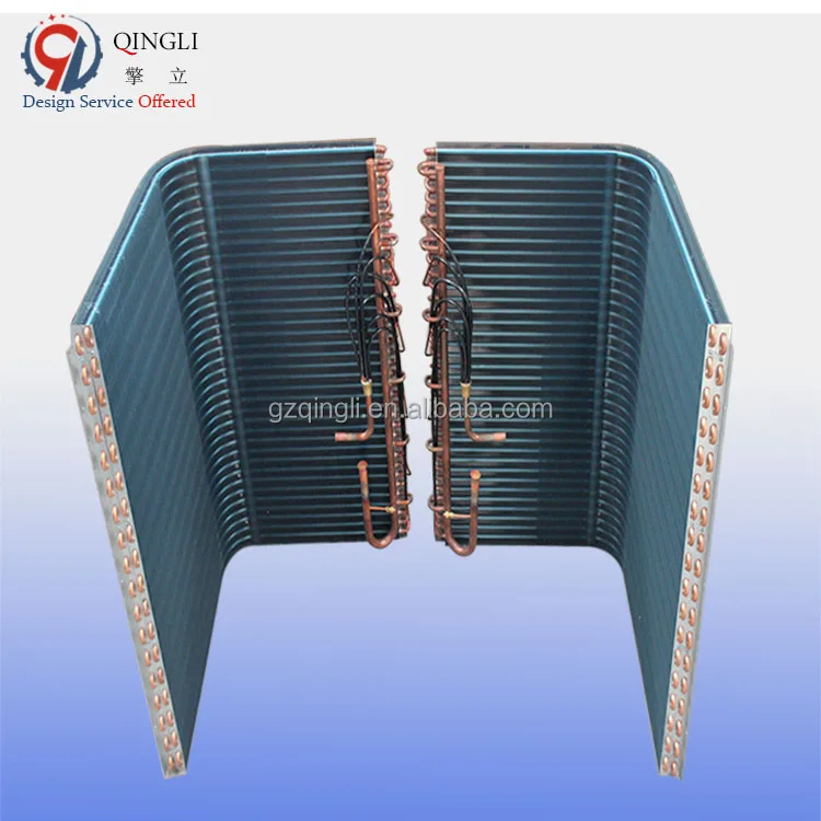 Industrial Blue Aluminum Fin Chiller Unit Refrigerator Evaporator Coil