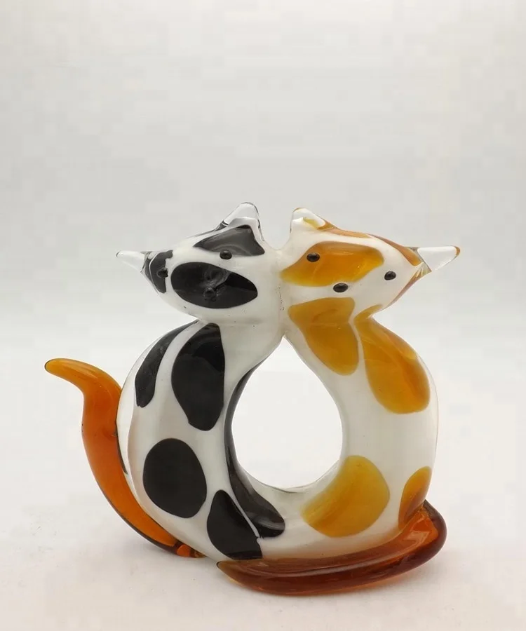 Murano Cute Hot Sell And Quality Well-Behaved Cat Glass Art