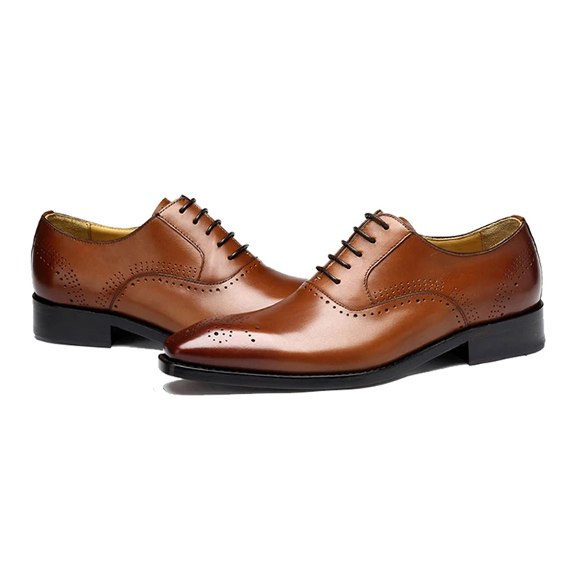 mens british style goodyear welted shoes Brogue  handmade dress shoes calf leather dress shoes for men