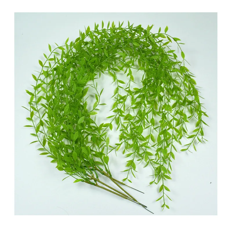 Greenery Garland Hanging Plant Artificial with Willow Leaf Faux Greenery Leaves for Table Chairs Backdrops Backyard Indoor Decor
