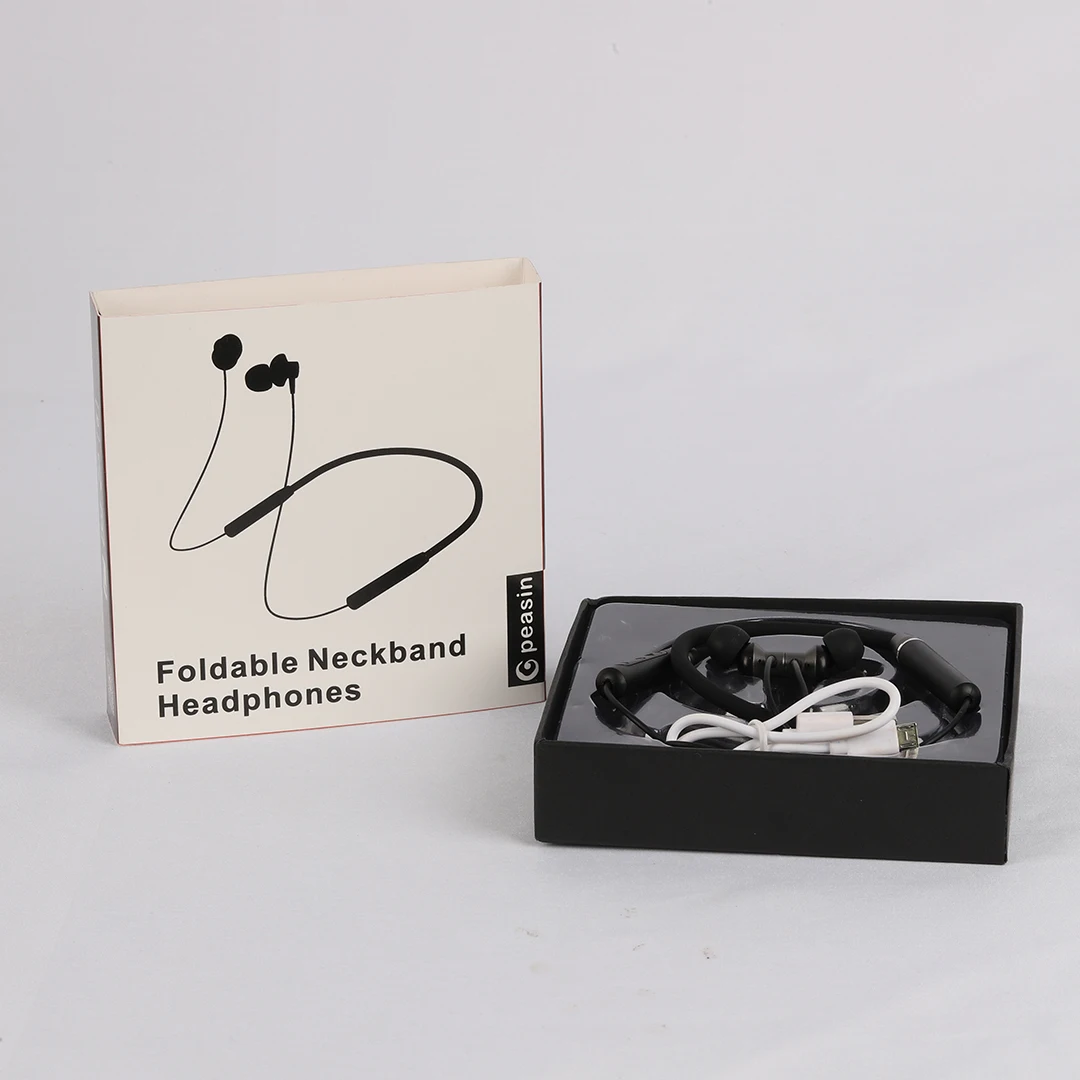 Черный весь день безболезненно носить долго-выносливость ожидания металлической полости Шейным Наушники haedset