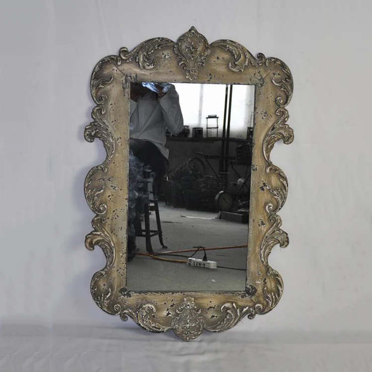 Wall Decoration Iron Frame European Gold Baroque Style Glass Mirror