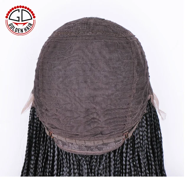 2018 High Quality Cheap Price Synthetic Micro Box Braid Lace Front Wig For Black Women