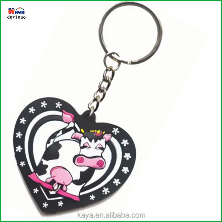 Promotional 2D custom shaped soft pvc keychain