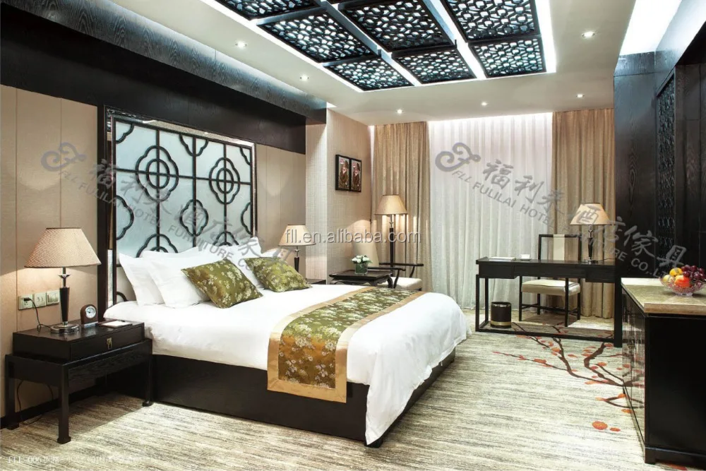 Foshan modern design hotel bedroom furniture set (FLL-N005)