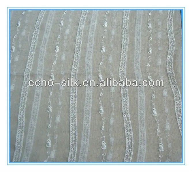 Шелковая ткань с вышивкой из Шанхая, Жоржет