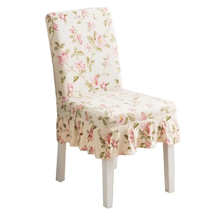Flower Printing Removable Chair Cover Stretch Elastic Slipcovers For Weddings Banquet Folding Hotel Chair