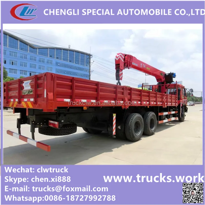  Dongfeng 8x4 Мобильный грузовик автомобиль 10 тонн hiab захватный кран