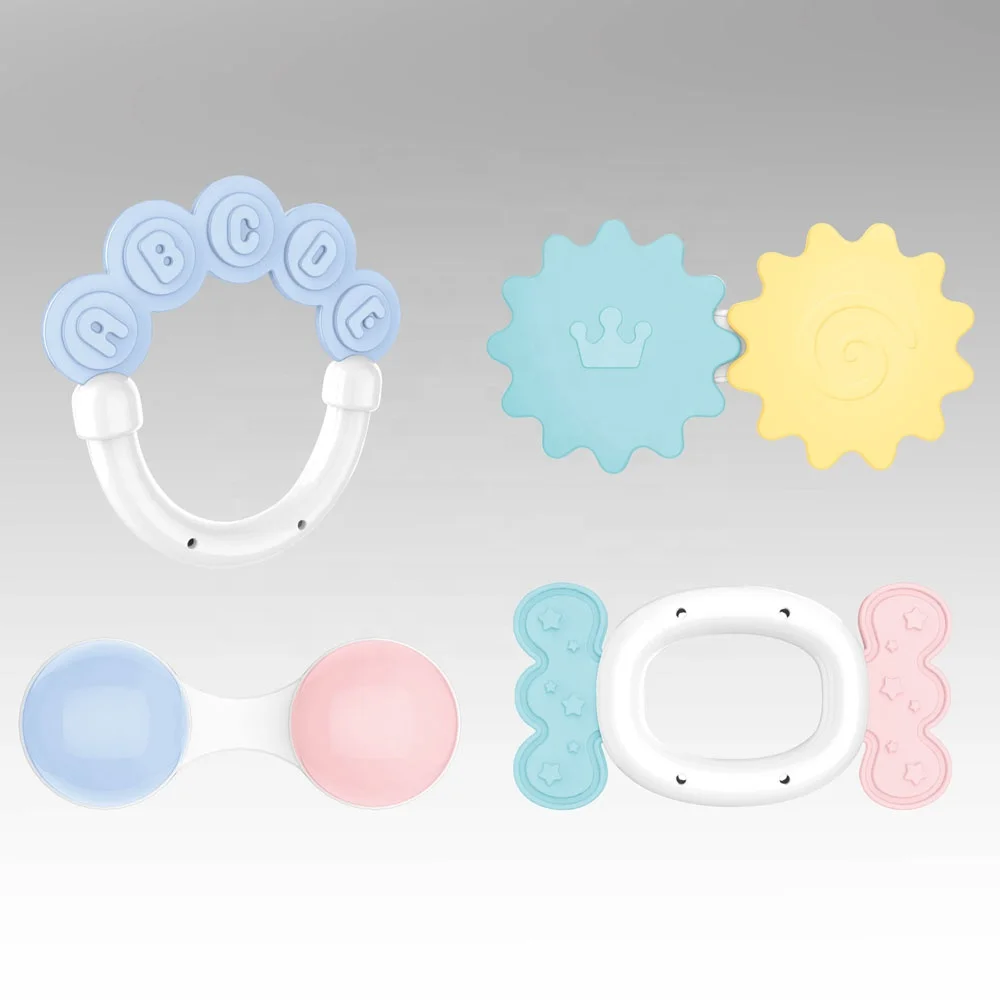 Высокое качество безопасный материал красочные детские погремушки Прорезыватель игрушки