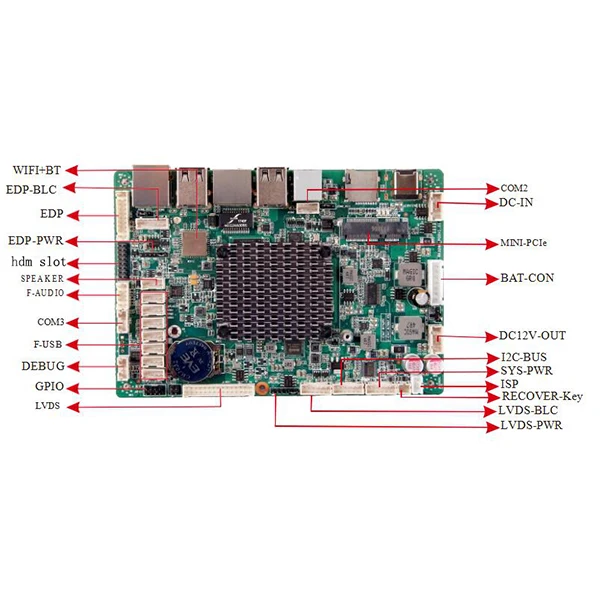 Mini industrial motherboard compatible with Rockchip RK3288 1.8GHz processor board support 1GB/2GB memory available
