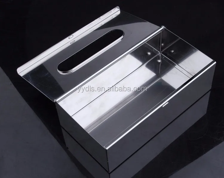 Hotel using stainless steel tissue box Square toilet paper holder Table paper towel dispenser