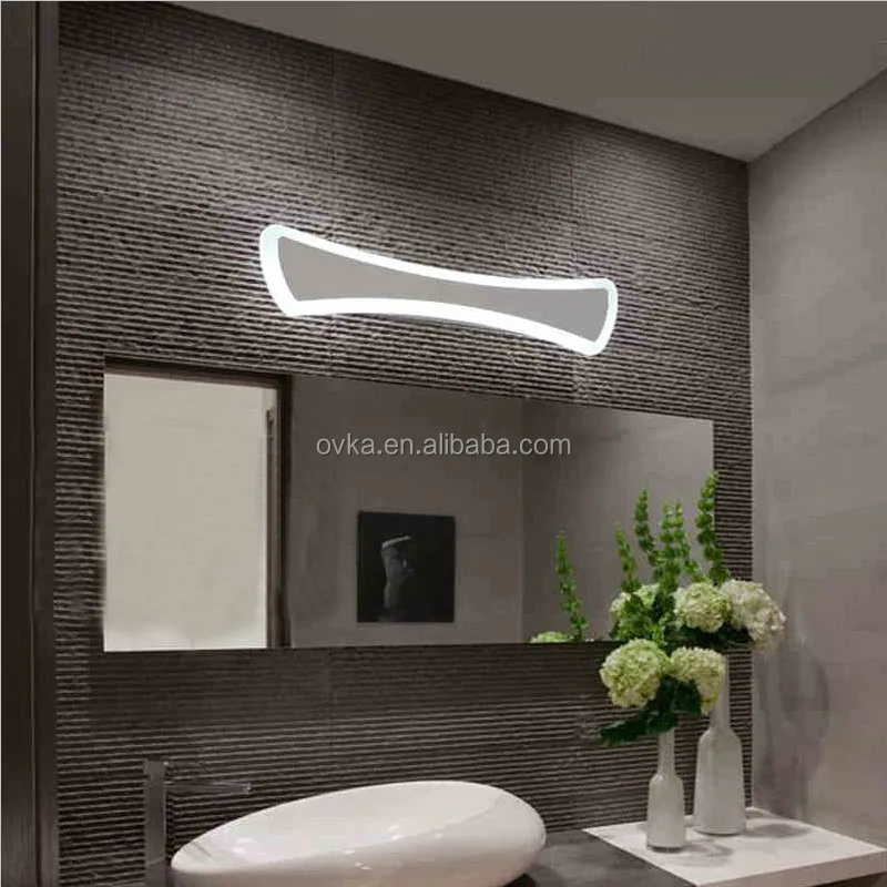 simple modern bedroom bathroom wall lamps cabinet hand washing LED mirror light