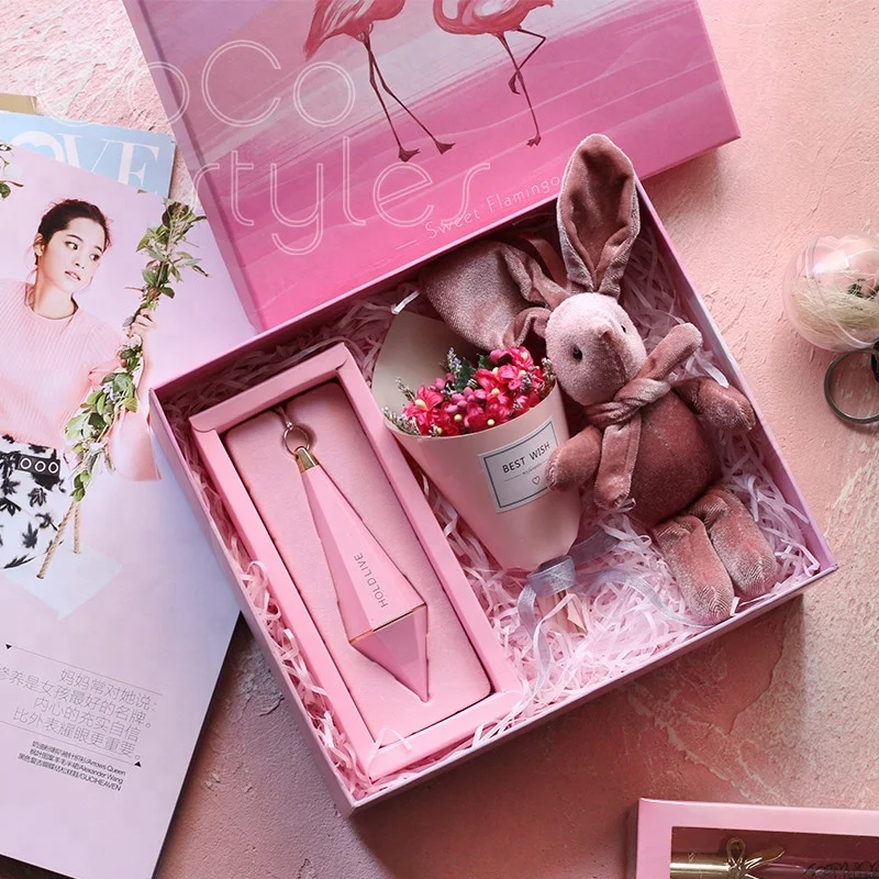 Cocostyles bespoke romantic lovely pink gift box with thermos gift sets for charm women unique gift ideas birthday present
