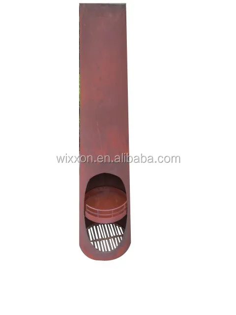 Outdoor Steel fireplace chimney with rust color