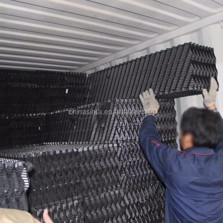 CF1900MA PVC sheets Cross Fluted Film Fill Media