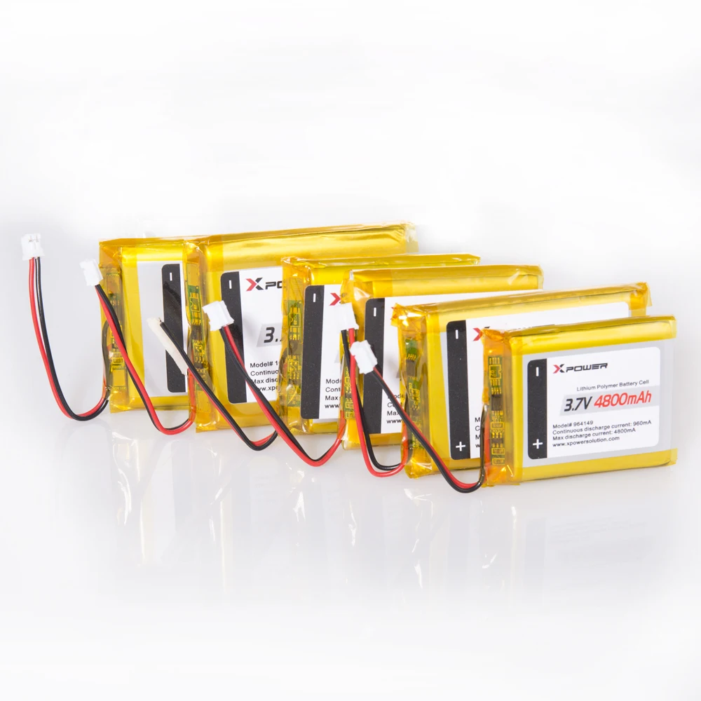 Xpower 1200mAh 3.7V High Density Lithium Battery 803048 UL CB KC CE Certification Rechargeable Lithium Ion Batteries