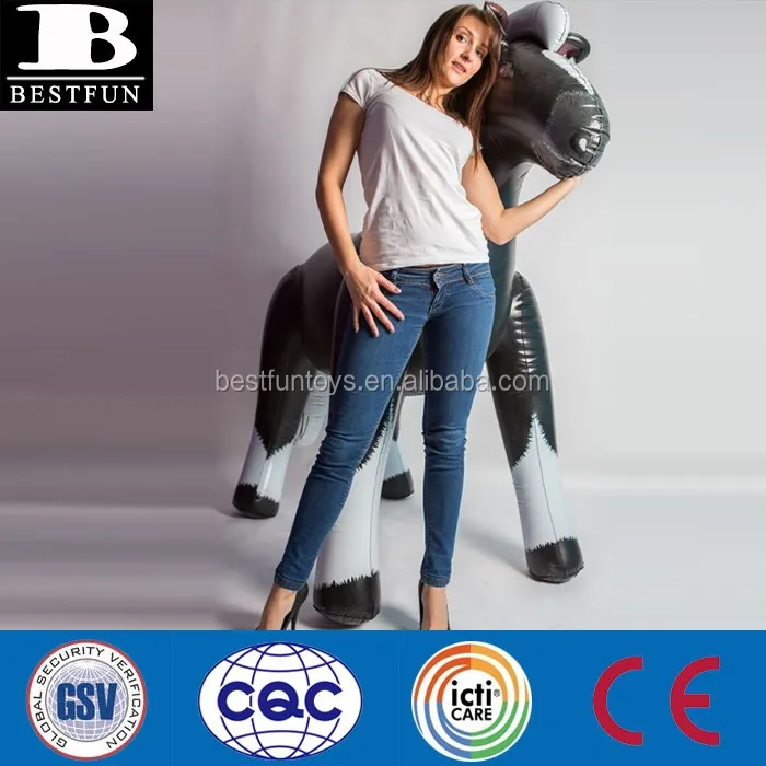 giant white black inflatable horse big toys horse plastic inflatable horse bouncer display