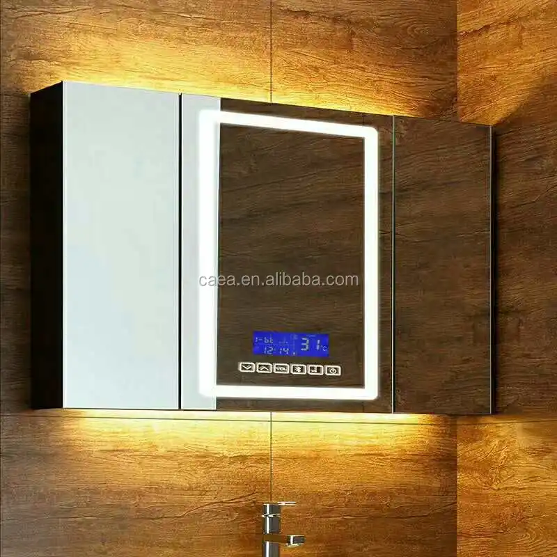 smart time temperature date calendar display blue tooth USB music fm radio for mirror of bathroom K3015