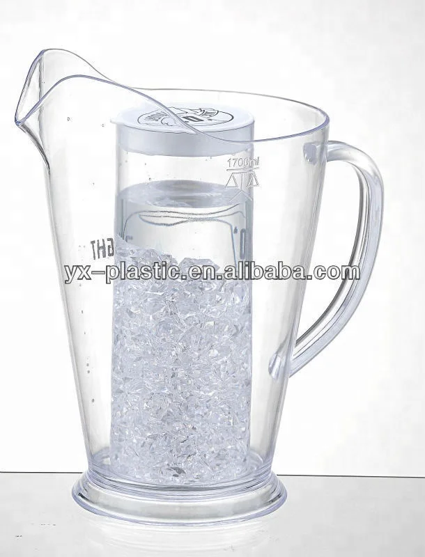 1700ml Plastic Beer Pitcher with Ice Chamber